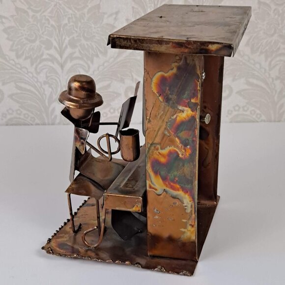 Berkely Designs Copper Piano Music Box with Player, Vintage Item - Picture 5 of 7